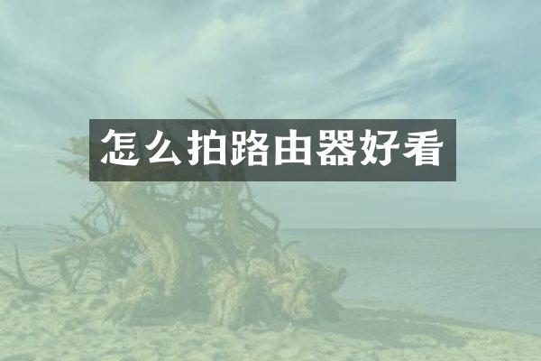 怎么拍路由器好看