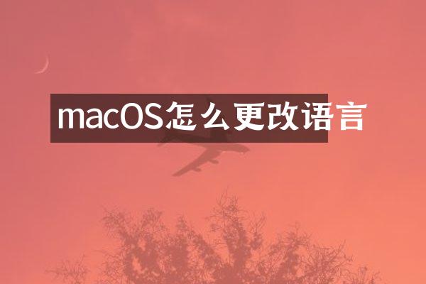 macOS怎么更改语言