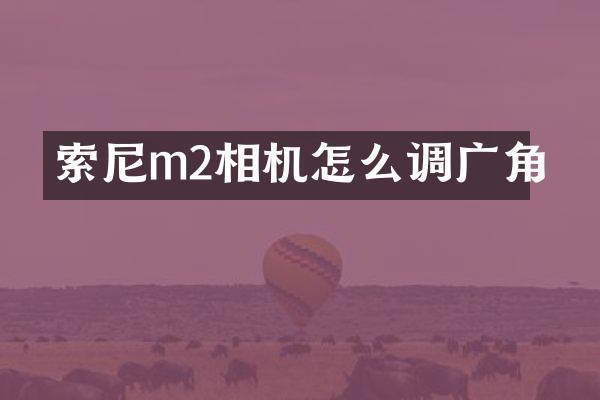m2相机怎么调广角