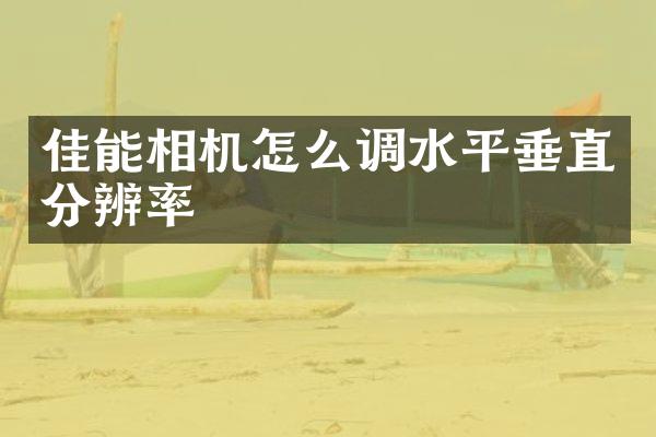 佳能相机怎么调水平垂直分辨率