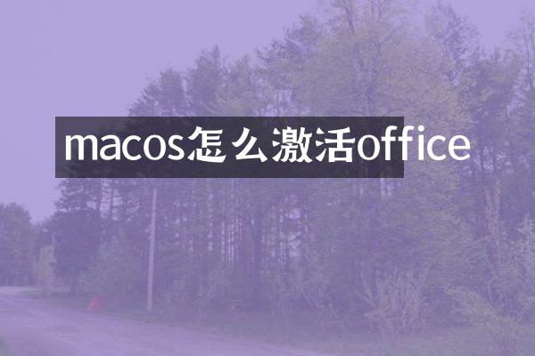 macos怎么激活office