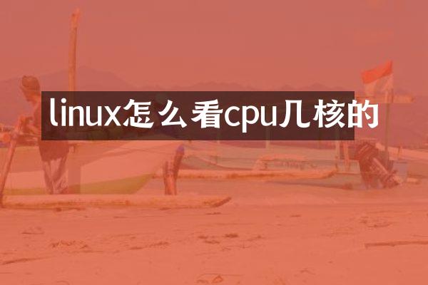 linux怎么看cpu几核的