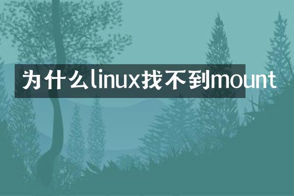 为什么linux找不到mount