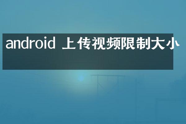 android 上传视频限制大小吗
