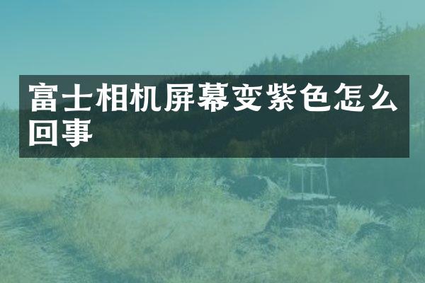 富士相机屏幕变紫色怎么回事