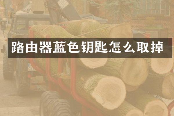 路由器蓝色钥匙怎么取掉