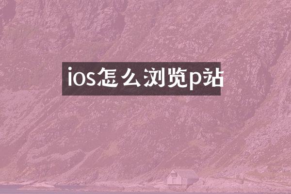ios怎么浏览p站