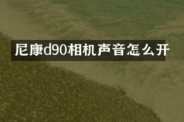 尼康d90相机声音怎么开