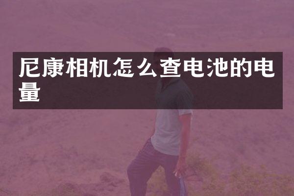尼康相机怎么查电池的电量