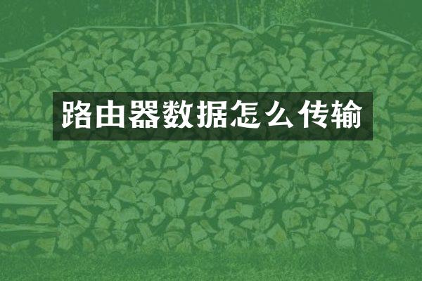 路由器数据怎么传输