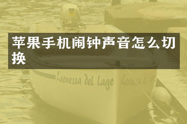 苹果手机闹钟声音怎么切换