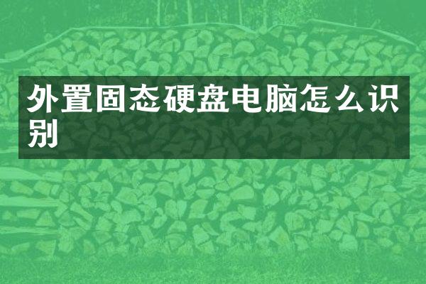 外置固态硬盘电脑怎么识别