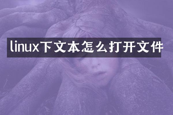 linux下文本怎么打开文件