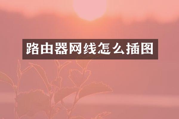 路由器网线怎么插图
