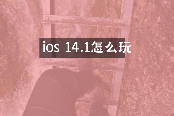 ios 14.1怎么玩