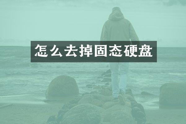 怎么去掉固态硬盘