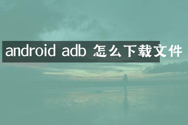 android adb 怎么下载文件
