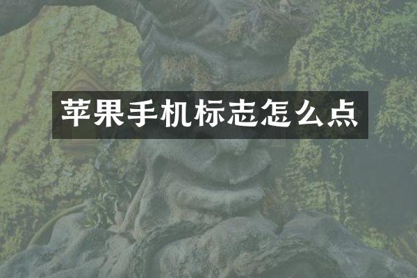 苹果手机标志怎么点