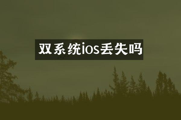 双系统ios丢失吗
