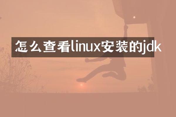 怎么查看linux安装的jdk