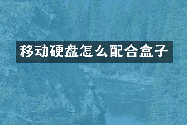 移动硬盘怎么配合盒子