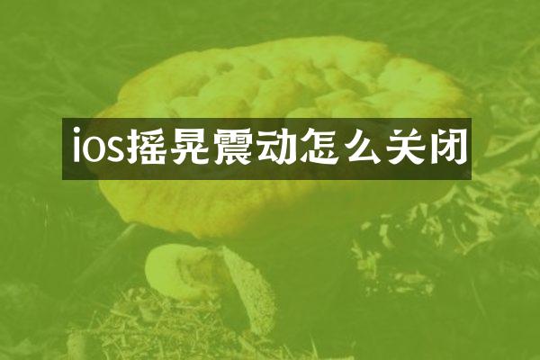 ios摇晃震动怎么关闭