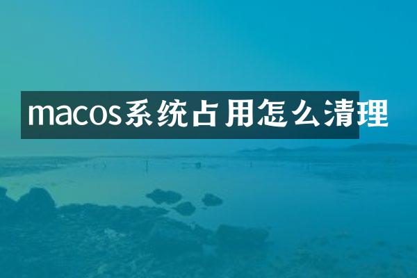 macos系统占用怎么清理