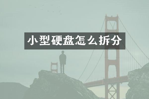 小型硬盘怎么拆分