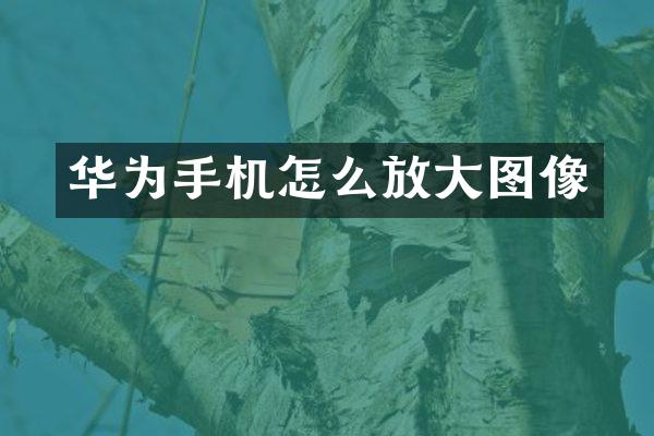 华为手机怎么放大图像