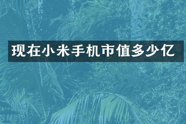 现在小米手机市值多少亿