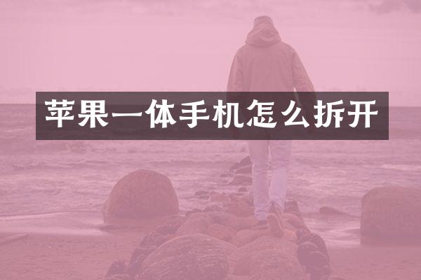 苹果一体手机怎么拆开