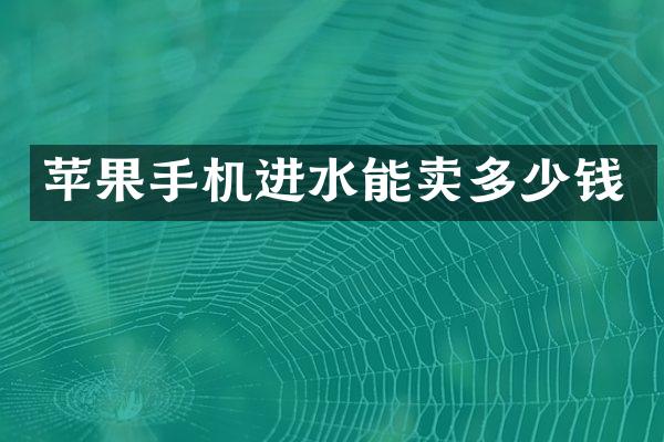 苹果手机进水能卖多少钱
