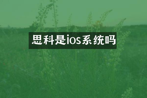 思科是ios系统吗