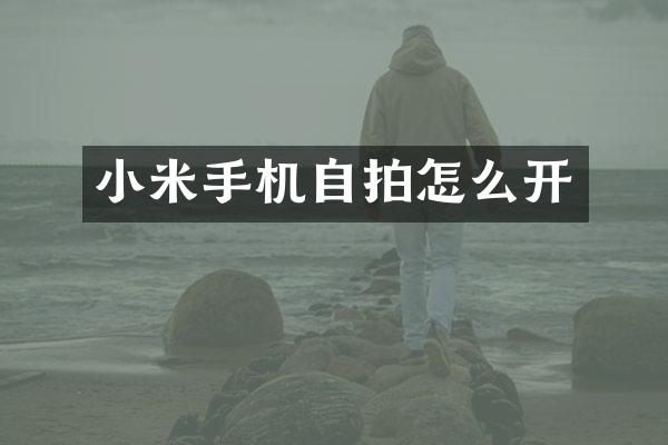 小米手机怎么开