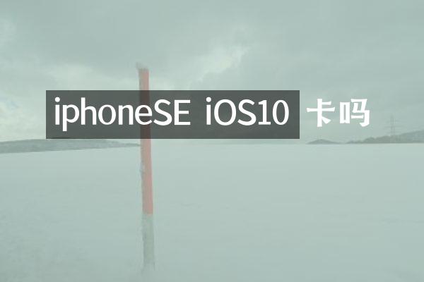 iphoneSE iOS10 卡吗