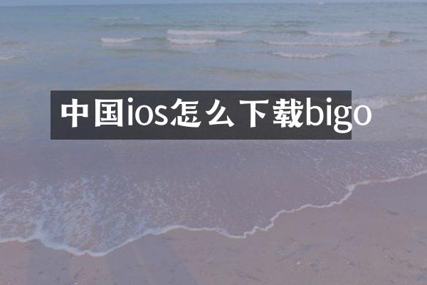 中国ios怎么下载bigo