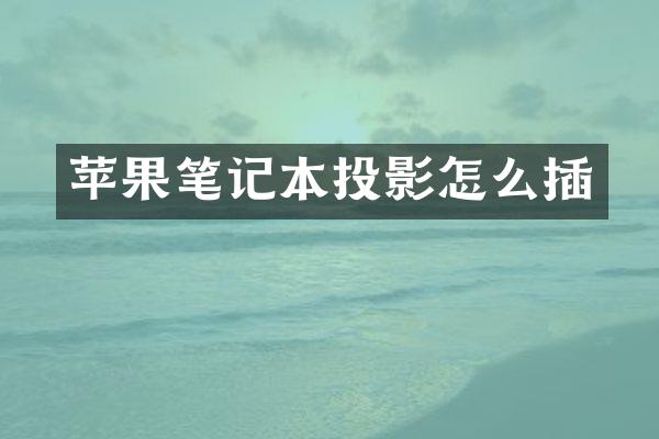 苹果笔记本投影怎么插