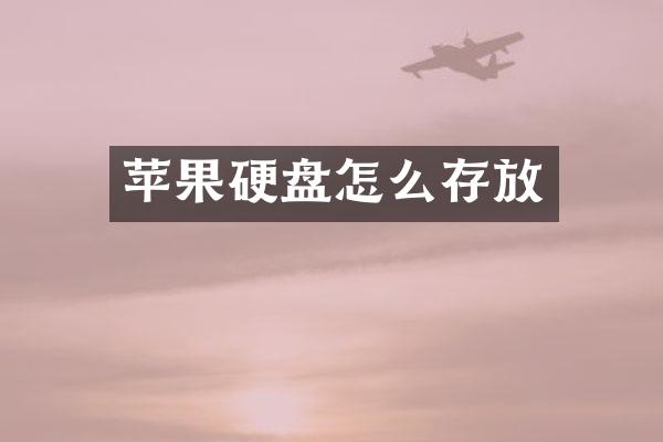 苹果硬盘怎么存放