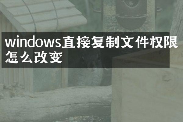 windows直接复制文件权限会怎么改变