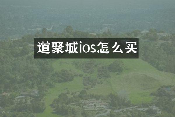 道聚城ios怎么买
