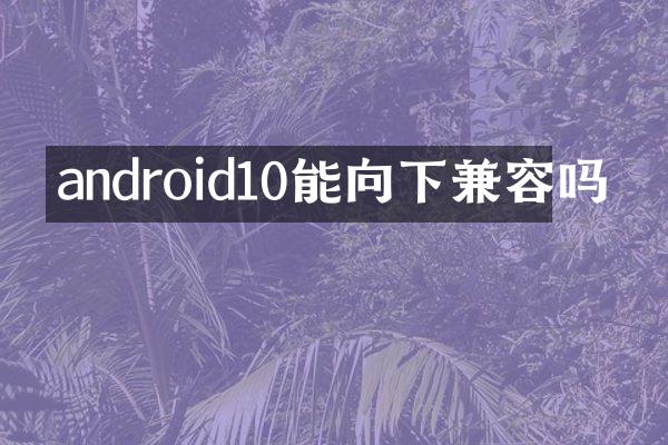 android10能向下兼容吗