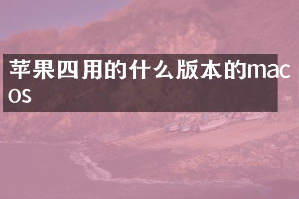 苹果四用的什么版本的macos
