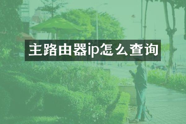 主路由器ip怎么查询