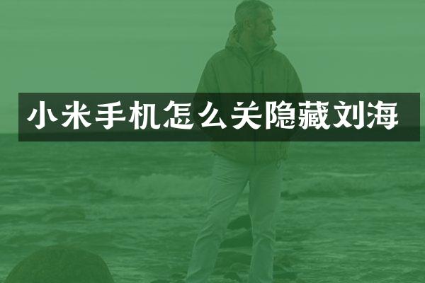 小米手机怎么关隐藏刘海