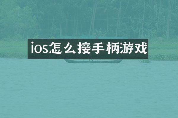 ios怎么接手柄游戏
