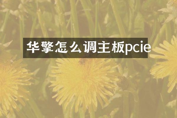 华擎怎么调主板pcie