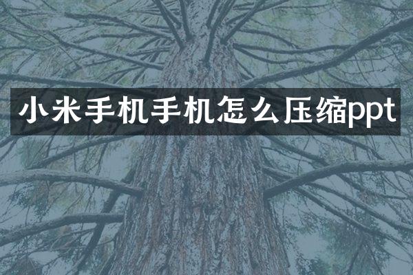 小米手机手机怎么压缩ppt
