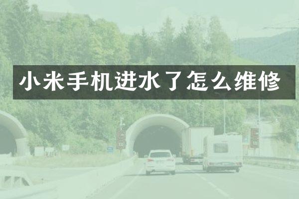 小米手机进水了怎么维修