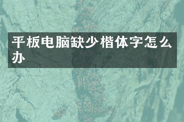 平板电脑缺少楷体字怎么办