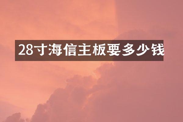 28寸海信主板要多少钱
